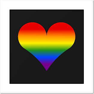 Solid Rainbow LGBT Heart Posters and Art